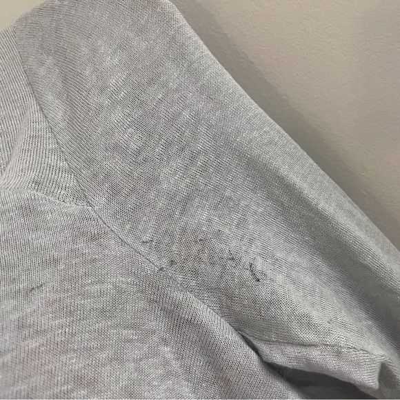 Joie Linen Silk Light Gray Open Front High Low Cardigan Medium Romance - Picture 5 of 7